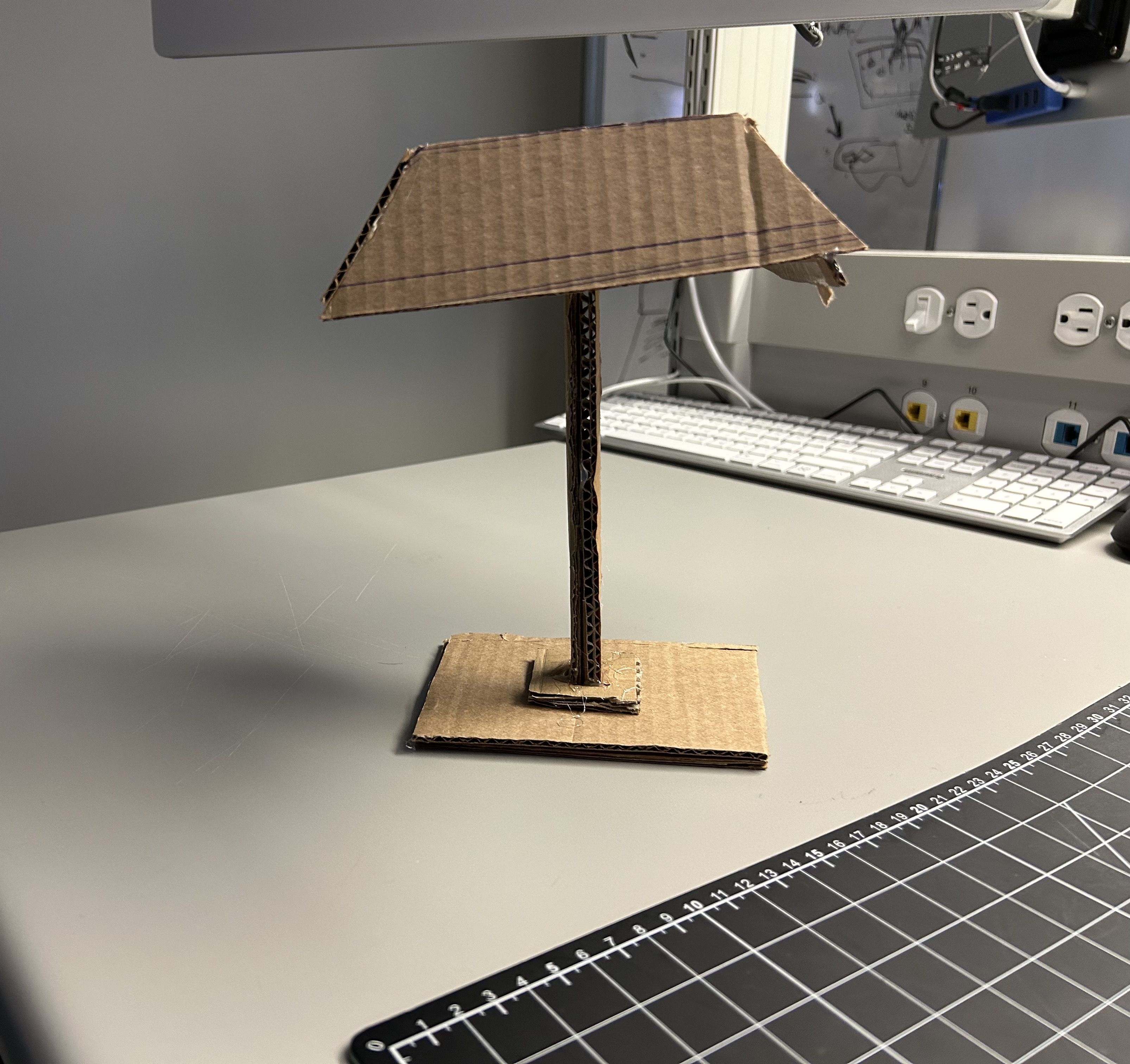 This is what the cardboard model looks like after it's finished.